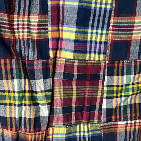 Brooks Brothers Shorts Men 34 Madras Plaid Patchwork Cotton Chino Preppy 9” - Picture 7 of 7